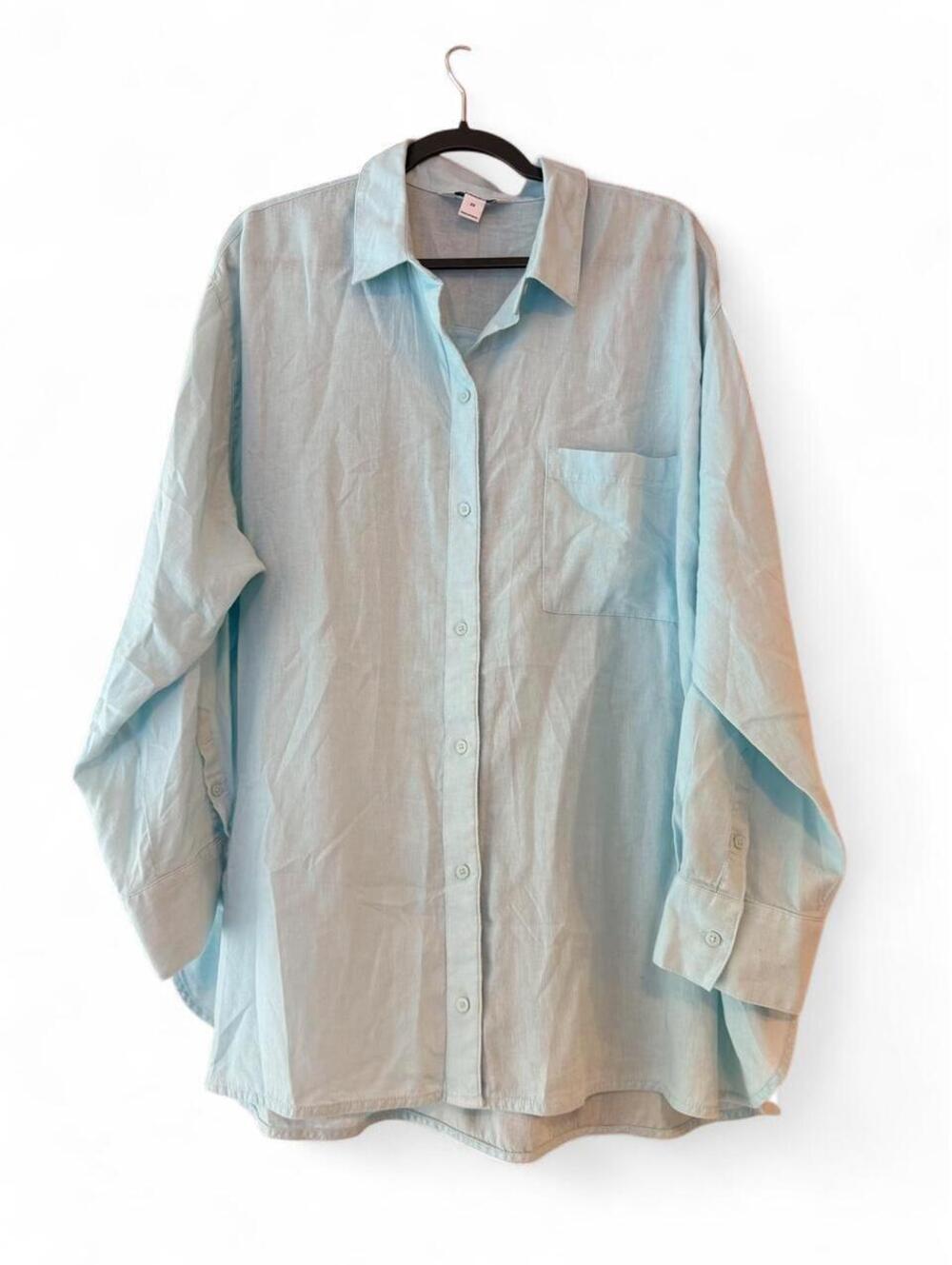 Old Navy — Linen Blend Loose Button-Down